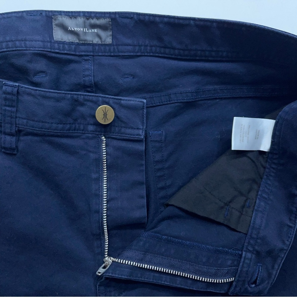 Alton Lane Pants Mens Size 34 Slim Five Pocket Chino Blue Stretch 33 in Inseam - Picture 5 of 15